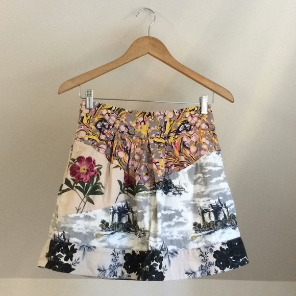 Anthropologie Dresses & Skirts - ANTHROPOLOGIE Leifnotes Modern Collage Print Skirt